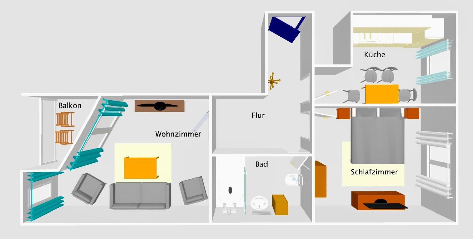 Modernes Zwei-Zimmer-Apartment Chemnitz - Kassberg Kültér fotó